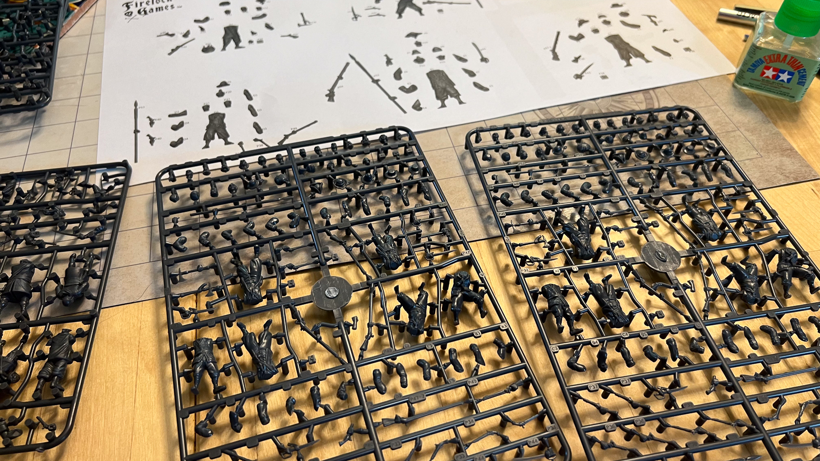 a photo of the sprues included with Blood & Plunder