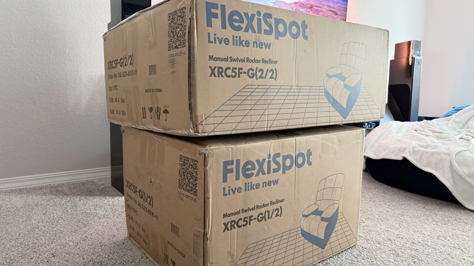 FlexiSpot XRC5 boxes