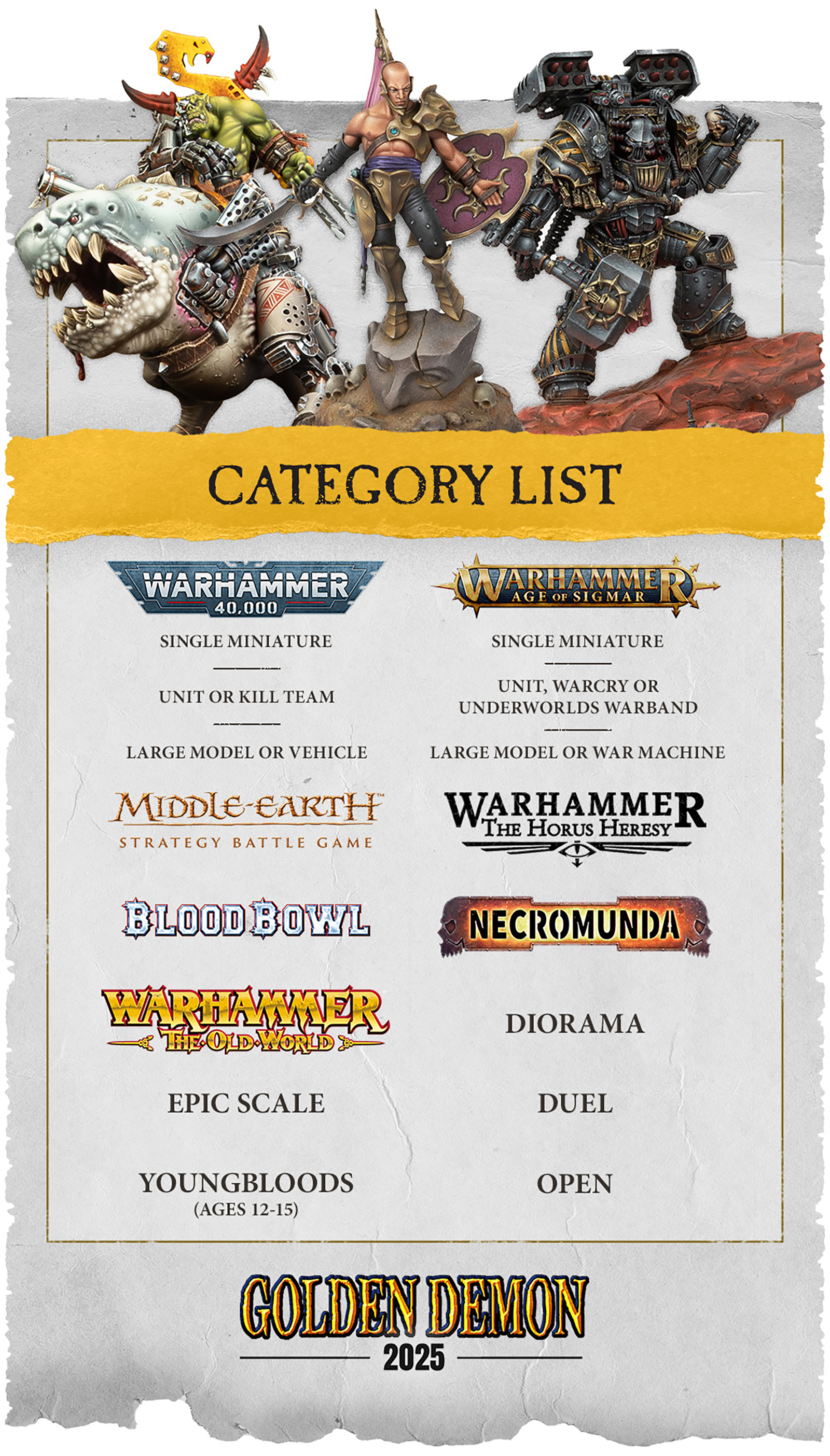 Categories for Golden Demon